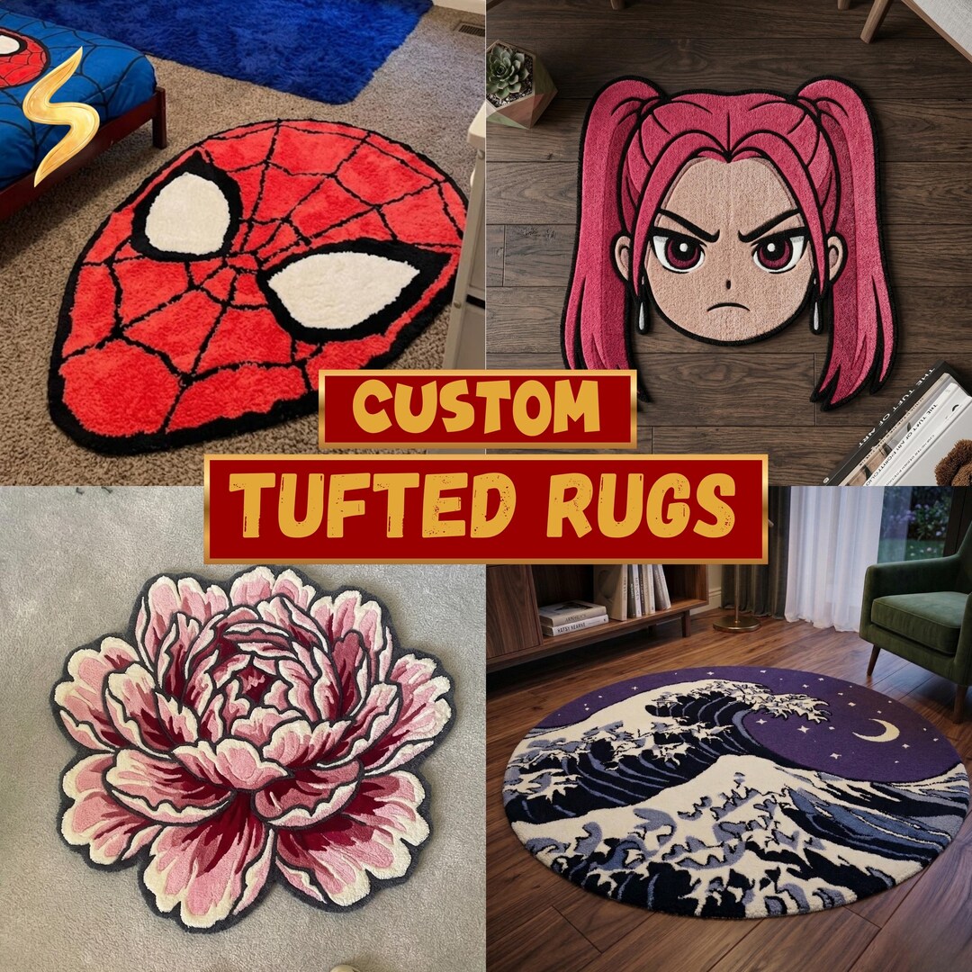 Handmade Custom Tufted Rugs, Personalized Tufted Area Rugs for Living ...