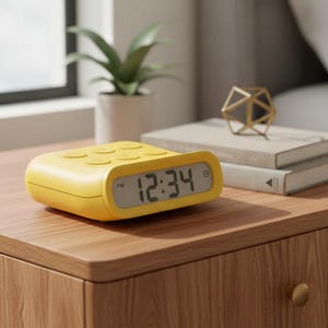 Battery Operated Digital Alarm Clock with Timer – Small Portable Kitchen Cooking Clock
