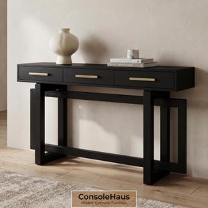 Console Table | Drawer Entry Furniture | Extra Long Hallway Organizer | Three Storage Compartment Design