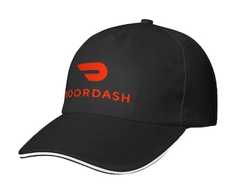 Gorra de béisbol DoorDash Driver con ala tipo sándwich y logotipo impreso (fabricada en EE. UU.)
