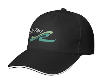 Gorra de béisbol negra con el logotipo de Sea Ray Boat - Fabricada y enviada desde EE. UU.