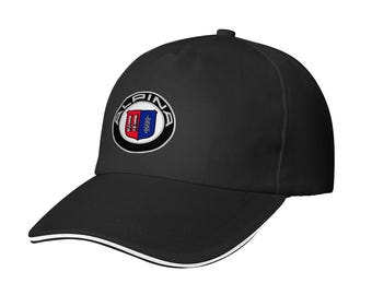 Gorra de béisbol con el logotipo de Alpina Racing Tuner: ala sándwich negra (fabricada en EE. UU.)