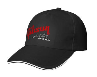 Gorra de béisbol con el logotipo de Gibson Les Paul Guitar Since 1952 (fabricada y enviada desde EE. UU.)