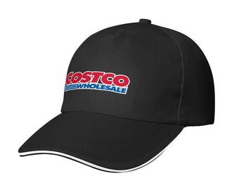 Gorra de béisbol negra con el logo de Costco Wholesale impreso - Fabricada y enviada desde EE. UU.