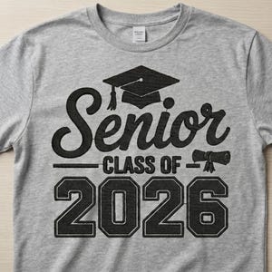 Senior 2026 Graduation Embroidery Design, Class of 2026 Graduation Cap and Diploma, 5 Sizes for Sweatshirts & Jackets, Digital File
