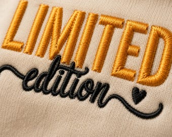 Limited Edition Embroidery Design Machine File Heart Script Quote Multiple Sizes