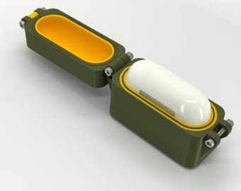 Apple AirPod pro 1 2 rugged Case  travel case , 3D Printed Storage Organizer