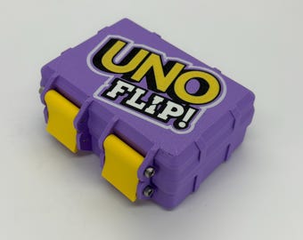 3D Printed UNO Flip Card Case | Hard Shell Travel Game Organizer