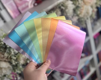 Foiled Pastel Card Kindle Inserts | Sparkle Bookish Inserts | Book Lover Gift