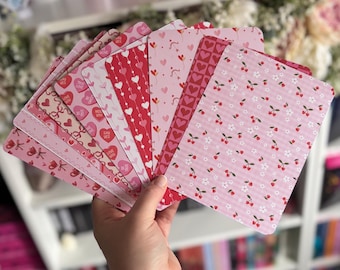 Cherry Love Heart  Kindle Inserts | Double Sided Bookish Cardstock Inserts | Book Lover Gift