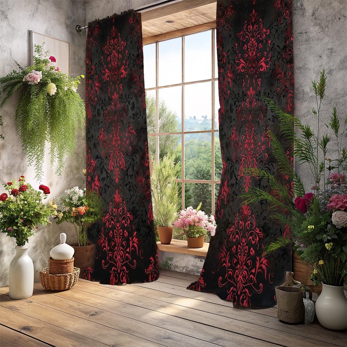 Victorian curtains - Etsy 日本