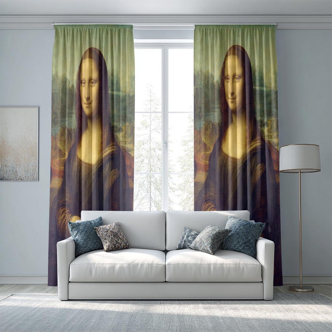 Curtain Renaisance Famous Curtains, Artist Masterpiece Window Drapes, Classic Renaissance ...