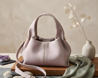 Leder Knödel Tasche, Wolke Schulter Geldbörse, Weiche Minimal Handtasche, Schicke Unterarm Tasche