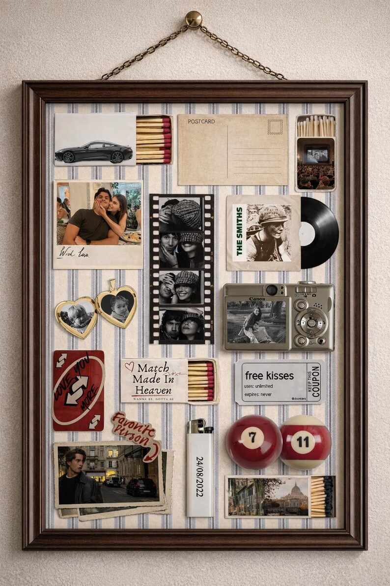 Memory Collage Template: Vintage Photo, Notes, Keepsake Art (template ...