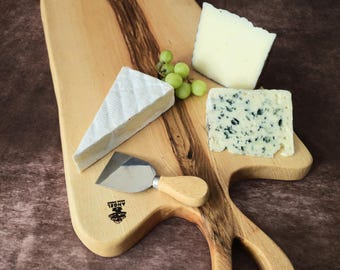 Handmade Ash Wood Charcuterie Board, Live Edge Serving Board, Housewarming Wedding Gift UK