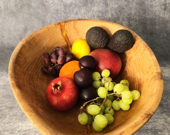 Handcrafted Beech Wood Statement Bowl – Rustic Fruit Bowl, UK Made Home Decor