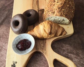 Handmade Ash Wood Serving Board – Live Edge Charcuterie Cheese Board