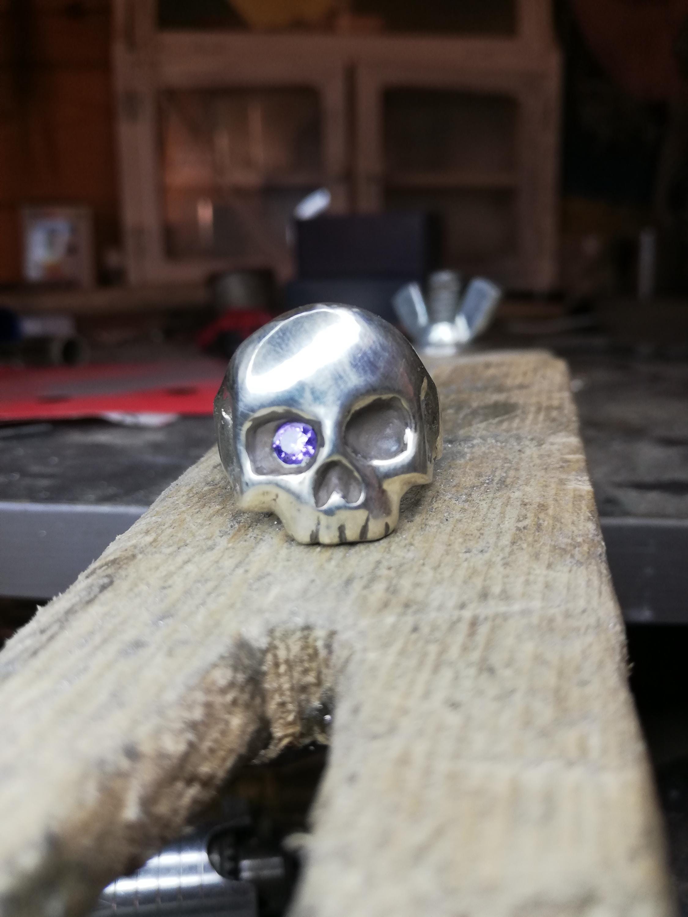 Handmade Skull Ring in Sterling Silver, Designer Jewelry, Exclusive ...
