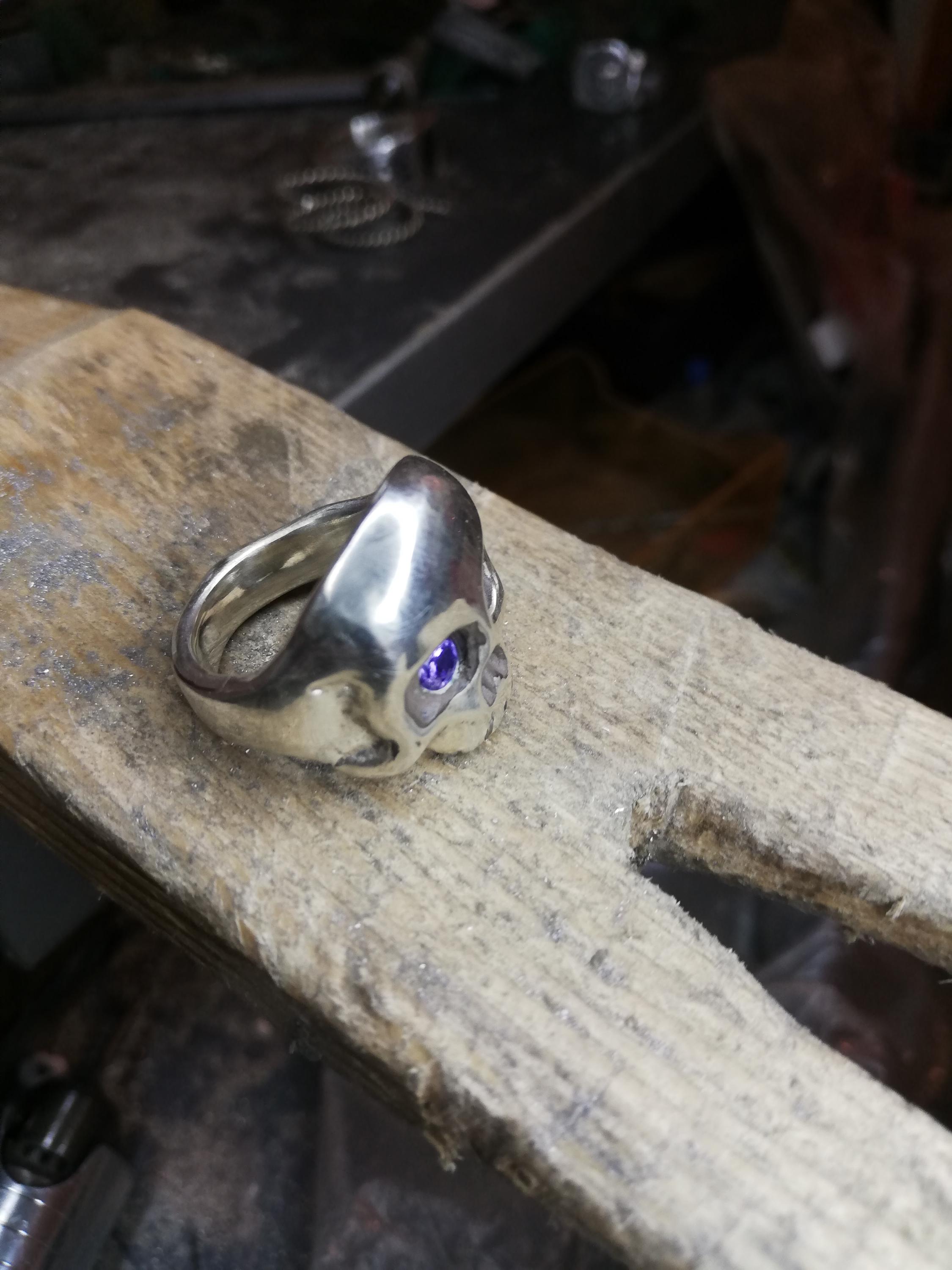 Handmade Skull Ring in Sterling Silver, Designer Jewelry, Exclusive ...