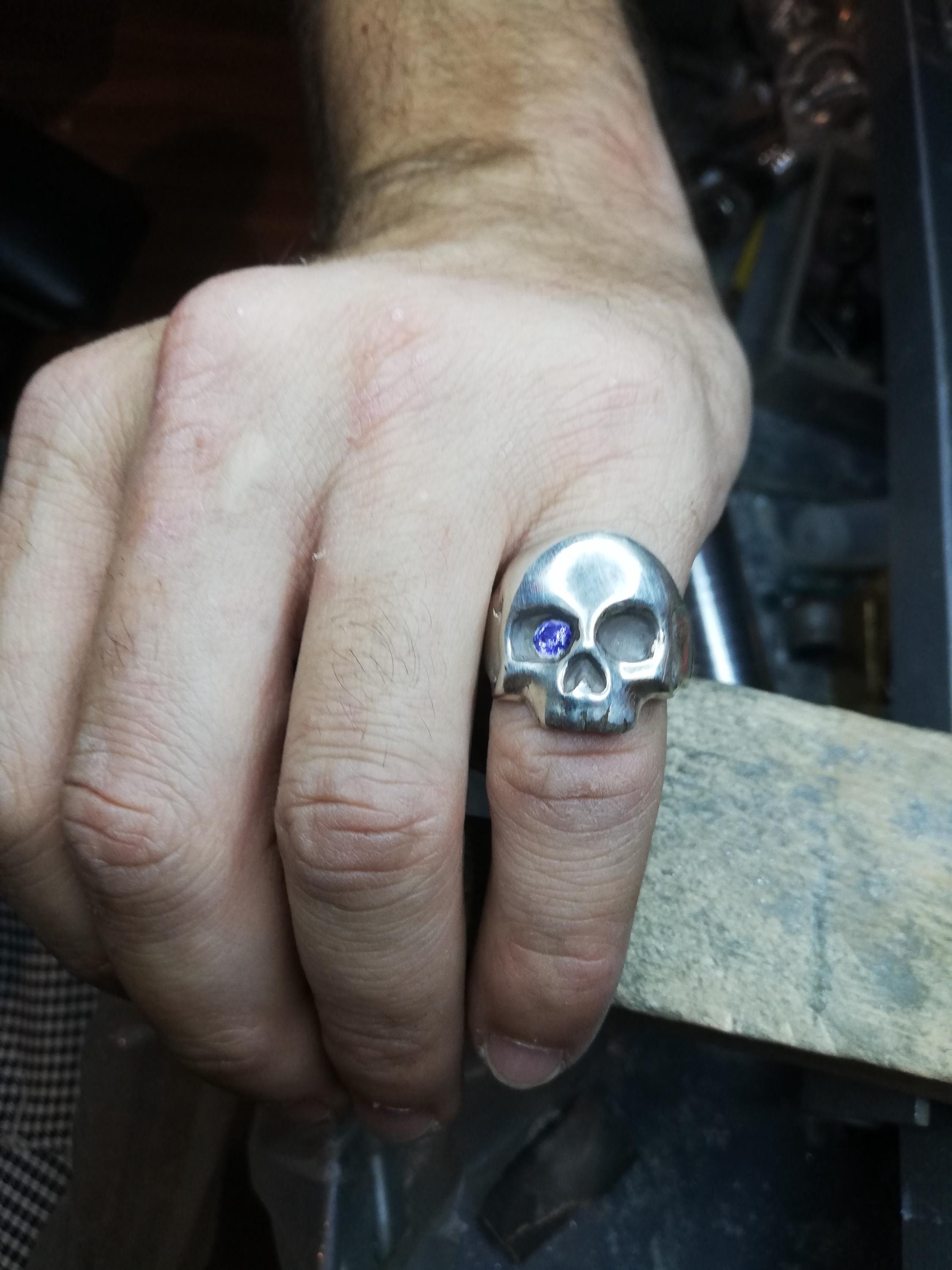 Handmade Skull Ring in Sterling Silver, Designer Jewelry, Exclusive ...