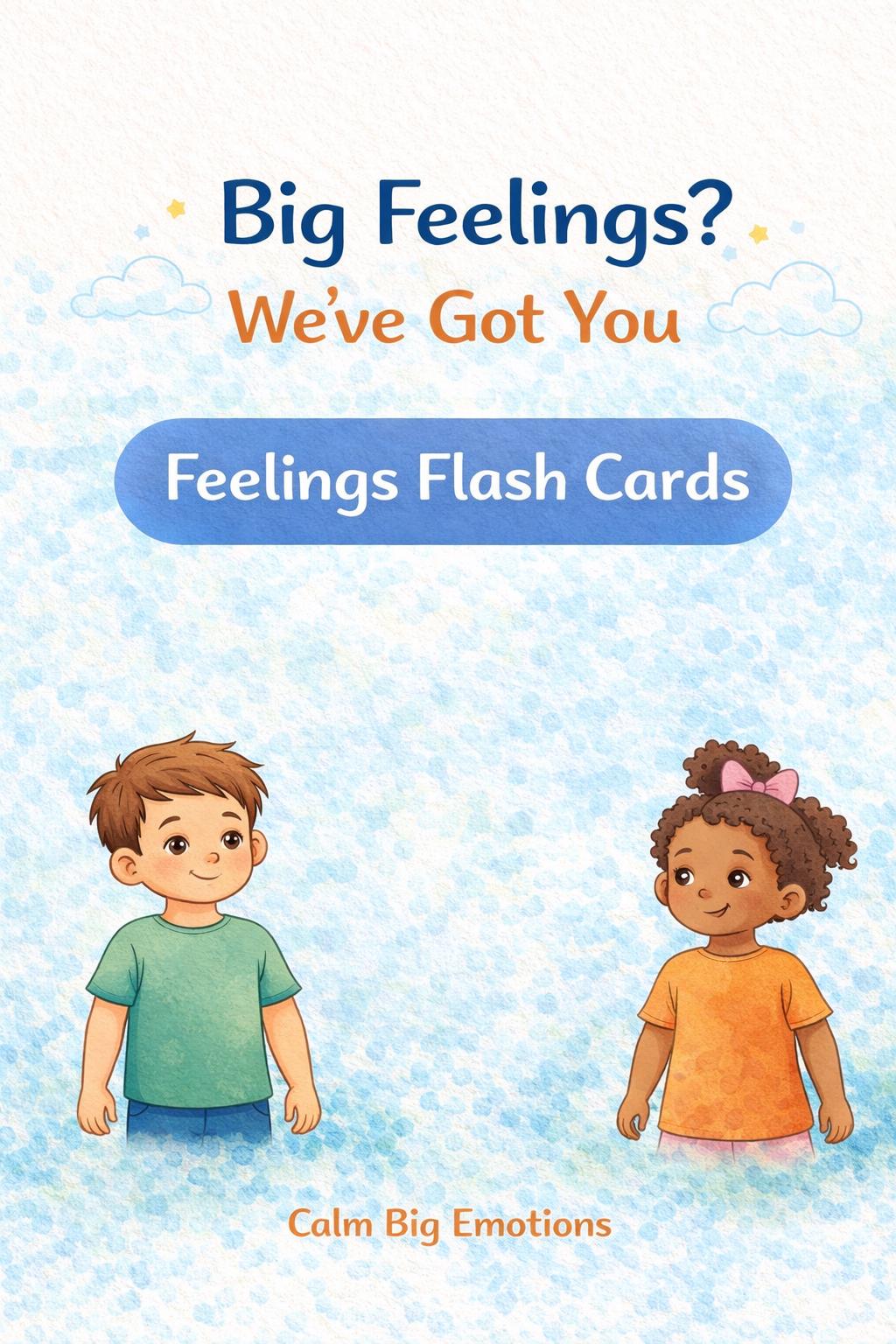 Feelings Flash Cards for Kids | Emotion Cards Printable | Social ...