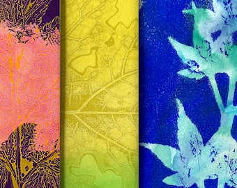 Abstracte monotypie – Originele monoprint geïnspireerd op de natuur – Moderne wanddecoratie, uniek stuk – Abstracte monotypie print, groot formaat