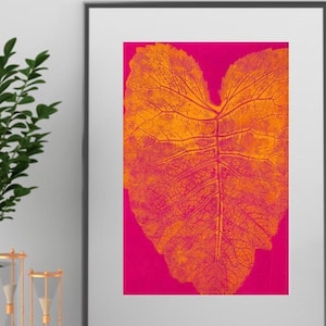 Large-format abstract monotype print – Original nature-inspired monoprint – Unique modern wall art – Abstract Monotype Print Large Wall Art