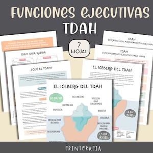 ADHD in Children: A Visual Guide to Executive Functions. Printable Infographics. The ADHD Iceberg. Executive Functioning Skills