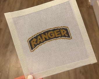 Płótno haftowane igłowo inspirowane Army Ranger Tab