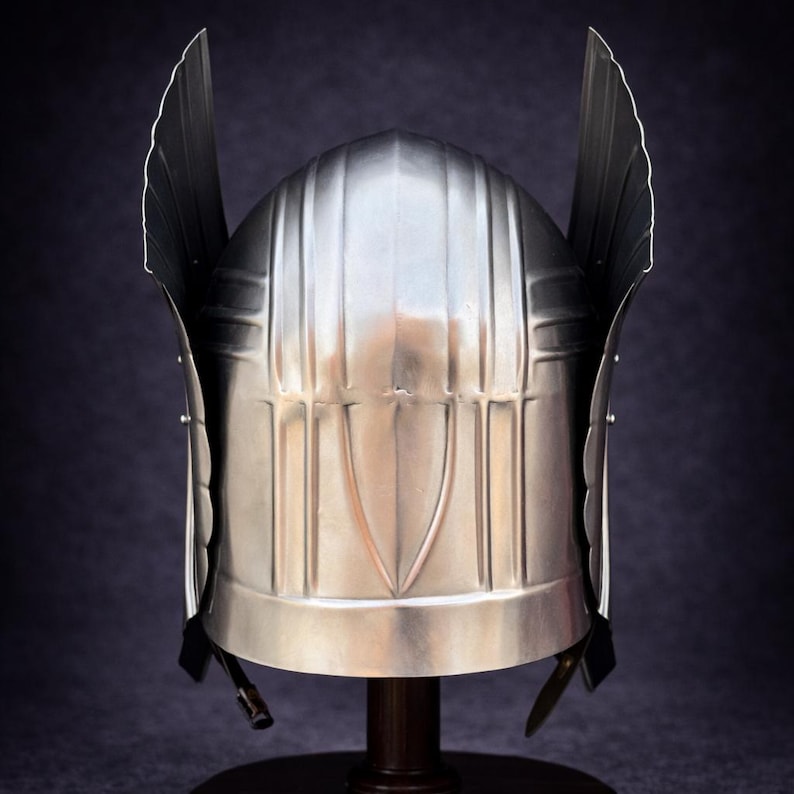 Wing Helm Ragnarok Medieval Ragnarok Thor Helmet - 18 Gauge Steel Helmet - Viking Winged ...