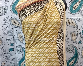 Block Print Cotton Sarong: Boho Beach Scarf, Head Wrap