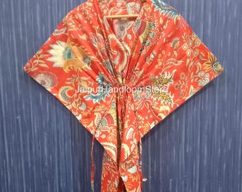 Floral Cotton Kaftan – Boho Chic Beach Cover-Up, Summer Maxi Dress
