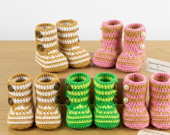 Crochet Baby Booties For Beginners. Easy Crochet Baby Booties Step by Step. Crochet Baby Shoes . Crochet Baby Booties 0-12 Months Pattern