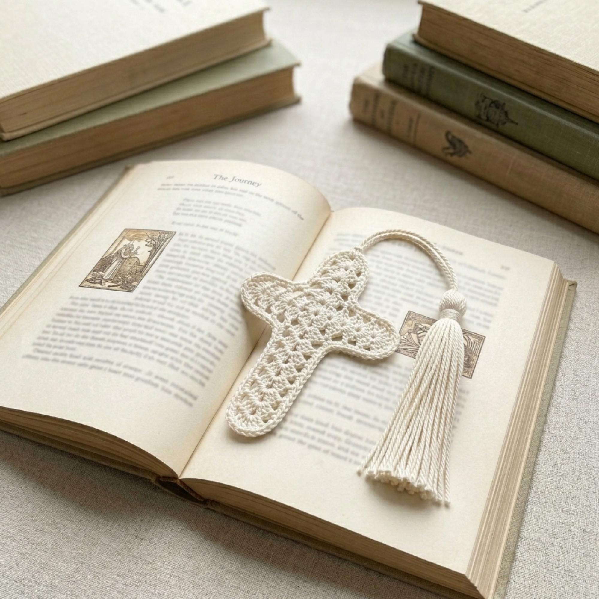 Cross Bookmark Crochet Pattern PDF, Cross Bookmark/ornament Thread ...