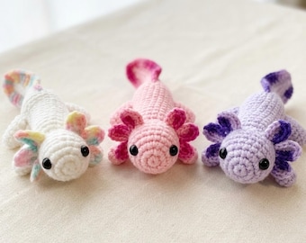 Axolotl Crochet Pattern PDF, Crochet Fish Pattern, Chunky Amigurumi Axolotl, Amigurumi Plush Toy