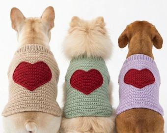 Crochet Dog Sweater Pattern PDF, Easy Pullover Dog Sweater, Cozy Pet Clothing, Crochet Dog Clothes, winter dog sweater pattern, dog sweater