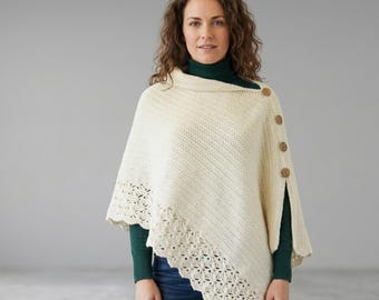 Crochet Poncho Pattern PDF, Boho Crochet Top Poncho, Fantasy Inspired Poncho, Customizable Charm or Plain Version Shawl Poncho