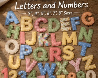 How To Make Fabric Letters & Numbers 3-8 Inches  - Instant Download Alphabets Sewing Pattern Bundle