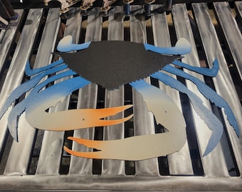 Dauphin Island Blue Crab, yard art, coastal wall art