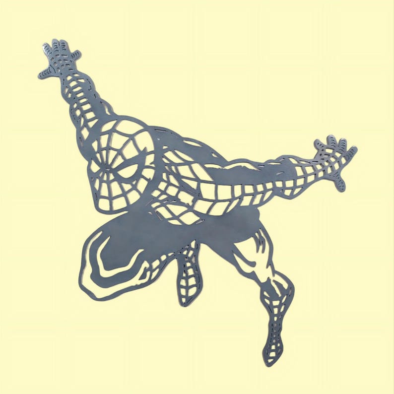 Spider Super Hero Metal Art - Close Out Special - birthday gift image 1