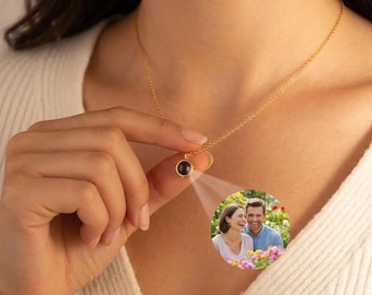 Halskette mit Foto im Inneren | Bild Halskette Geschenk für Mama | Geschenk für Sie | Personalisierter Geburtstagsschmuck für Sie