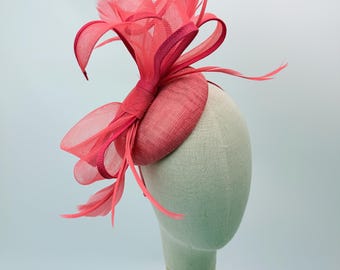 Nieuwe tovenaar hoofdband koraal veren Royal Ascot Kentucky Derby bruiloften ronde hoed