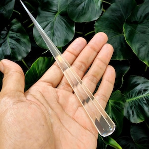 Desintegrador grande de cuarzo transparente de 8 facetas para sanación pránica, limpieza de energía de cristales Reiki, varita espiritual.