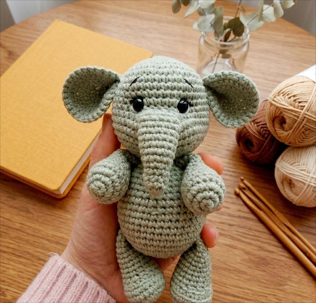Elephant Crochet Pattern PDF – Amigurumi Stuffed Animal Tutorial ...