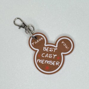 Mickey Head Cast Member Thank You Keychain