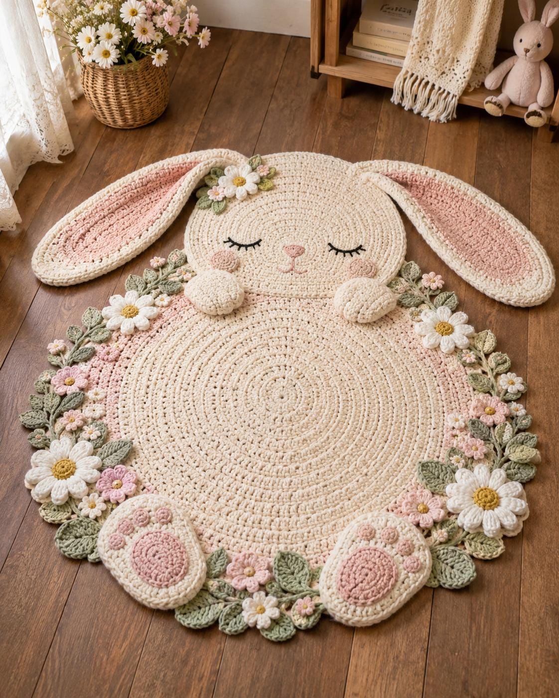 かぎ針編みのフロアラグ - Etsy 日本
