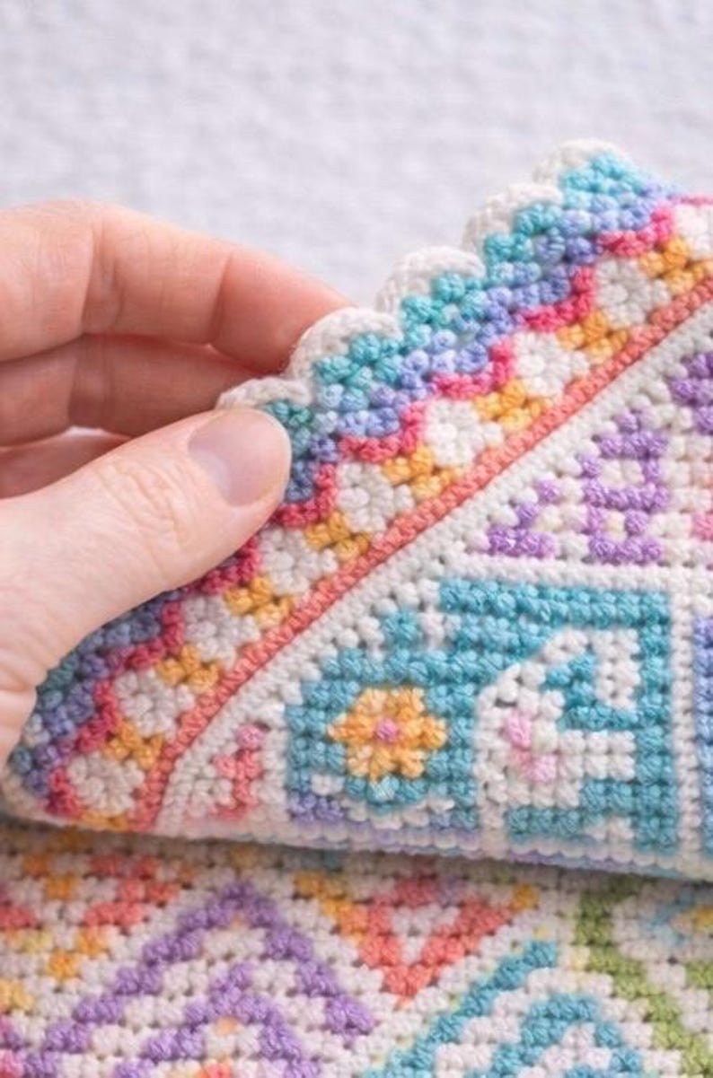 Prism Bloom Mosaic Crochet Pattern PDF | Overlay Mosaic Stitch Chart ...