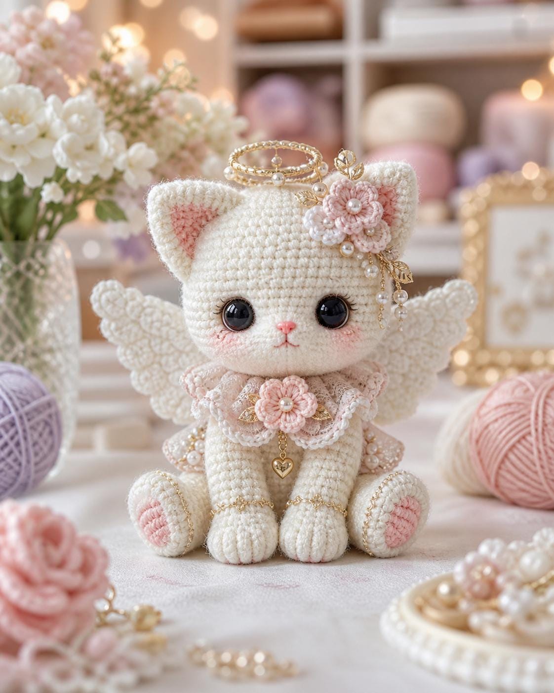 Angel Kitten Amigurumi Crochet Pattern PDF