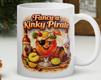 Comedy Mug Fancy a Kinky Pirate Funny Coffee Cup Cheeky Nautical Humour Mug Novelty Gift Joke Tea Cup