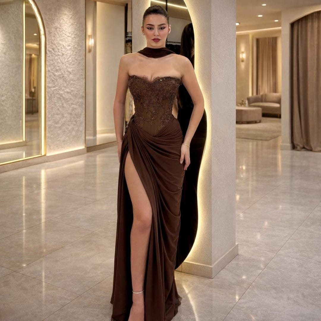 deep purple dress thin shoulder strap slit fishtail long prom – LD Dress Size:9Yr-10Yr VENDOR COLOR-MOCHA FLORAL Navy Blue Shirt Dress